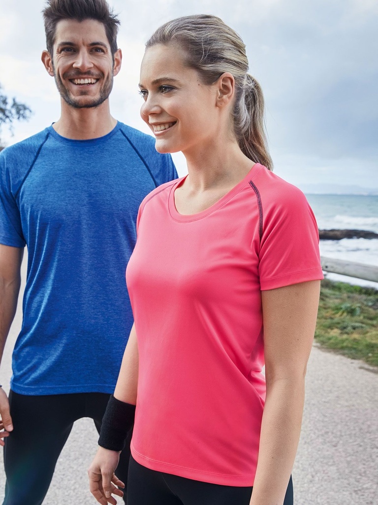 T-shirt sportiva da fitness per donna in poliestere traspirante