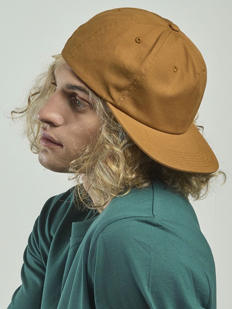 Cappellino streetwear a 5 pannelli in cotone biologico e riciclato