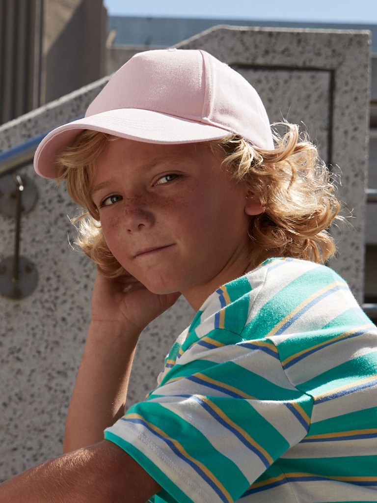 Cappellino in cotone organico a 5 pannelli per bambini