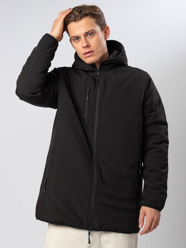 Parka softshell 3 strati imbottito e impermeabile
