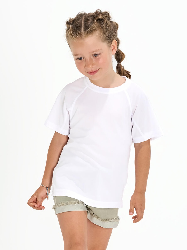T-shirt sportiva a maniche corte raglan per bambino