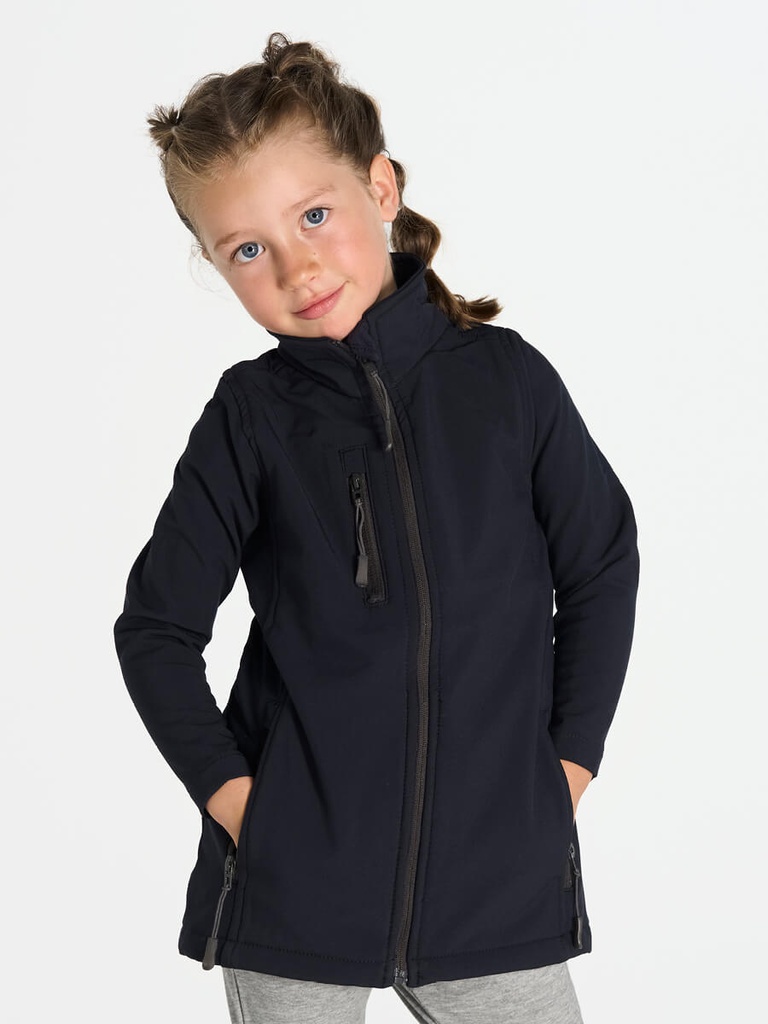 Giacca softshell bambino con fodera in micropile e tasche multiple