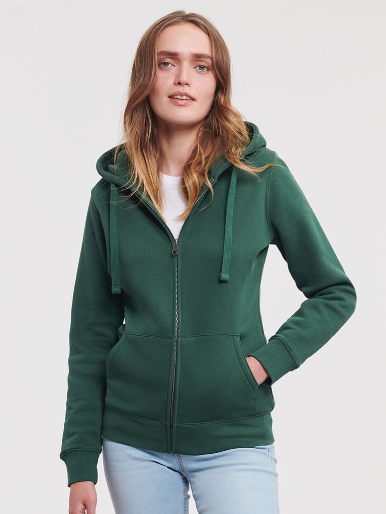 Felpa donna cappuccio e zip authentic