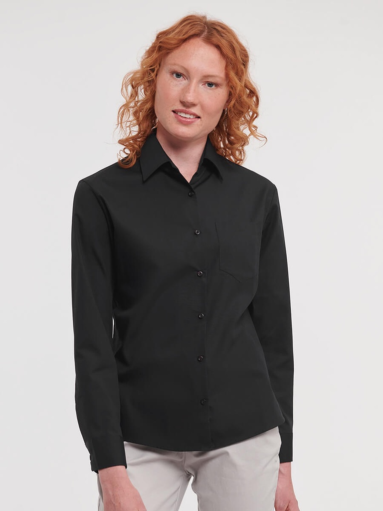 Camicia donna manica lunga popeline