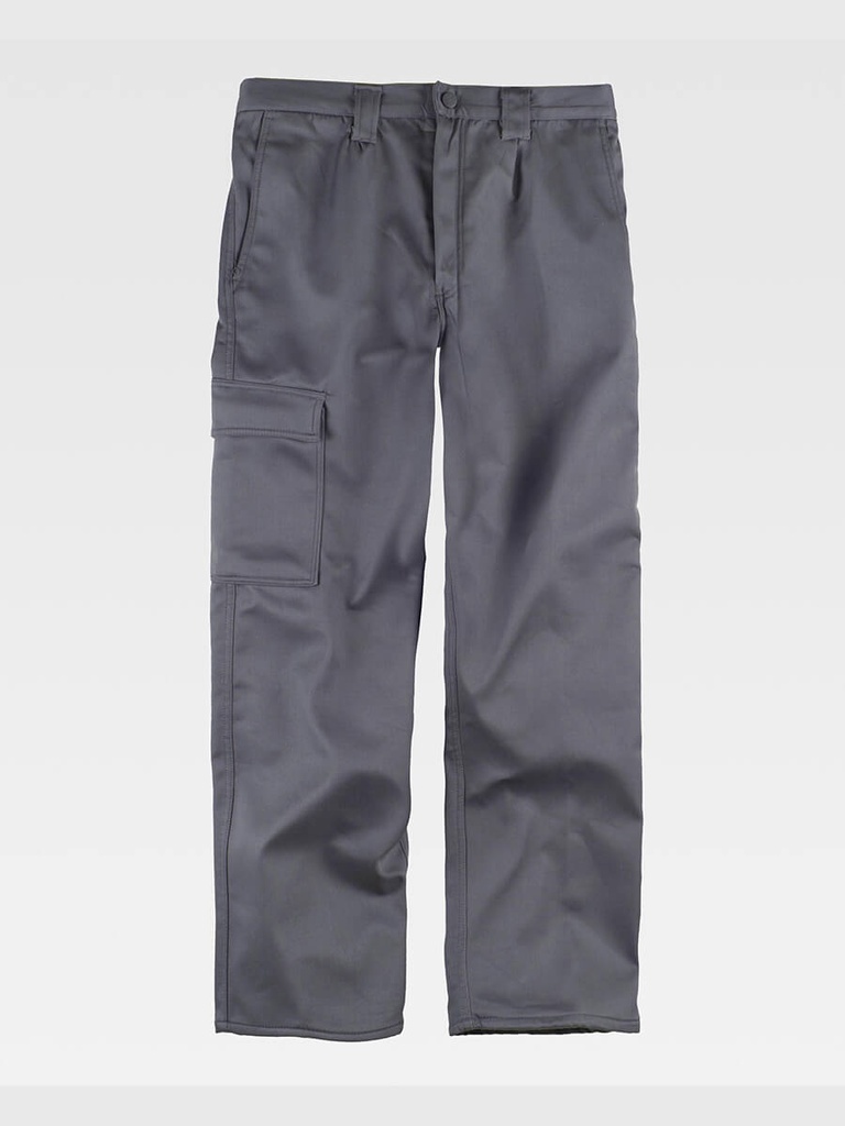 Pantalone da lavoro multitasche con fodera in pile