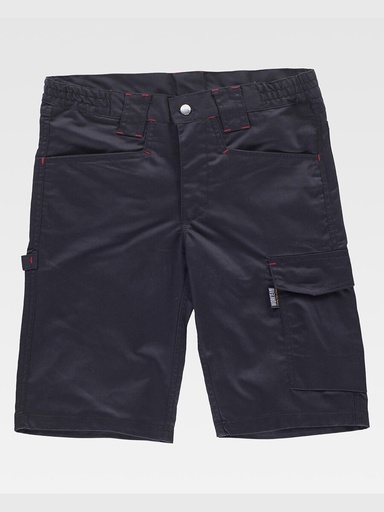 Pantaloncini bermuda elasticizzati con tasche e passante martello