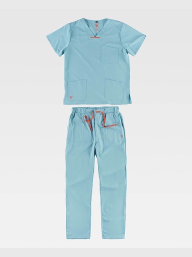 Completo unisex casacca + pantalone tessuto elasticizzato