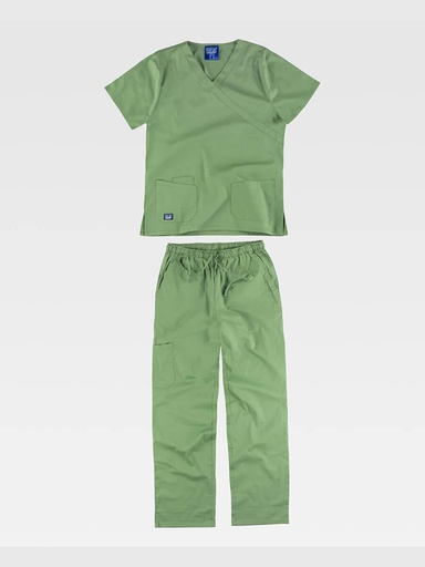Completo unisex casacca + pantalone tessuto elasticizzato