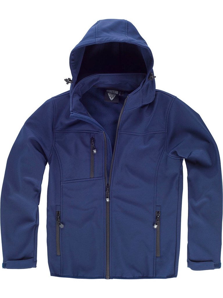 Softshell con cappuccio staccabile