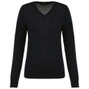 Pullover donna Merino con scollo a V