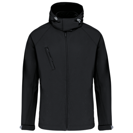 Giacca Softshell con cappuccio staccabile uomo