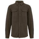 Giacca-camicia in pile foderata in sherpa