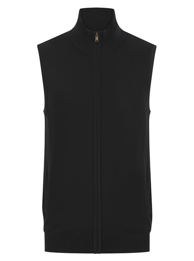 Pullover con zip senza maniche da uomo