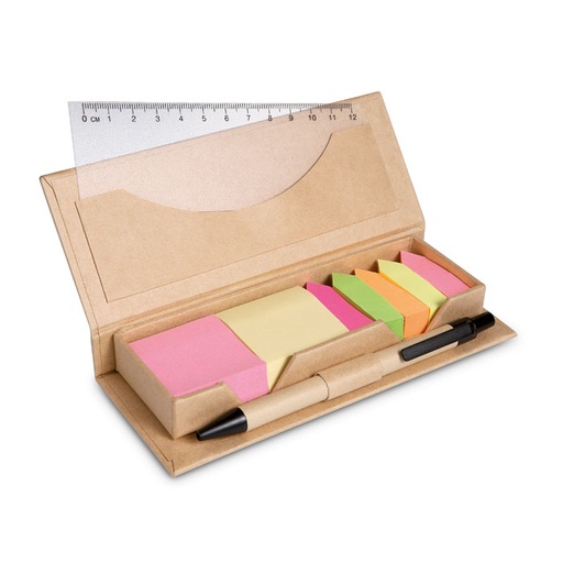 [MO7756] STIBOX - Sticky Memo Set Recycked W/Penna