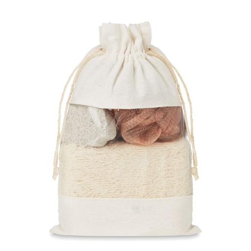[MO9872] CUIDA Set - Bath Set in Cotone Pochette