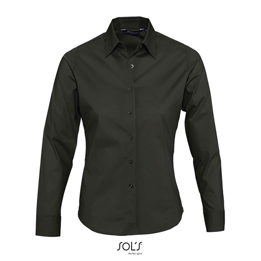 [S17015] SOL'S EDEN - Camicia Donna Manica Lunga Slim Fit 140g
