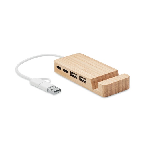 [MO2144] HUBSTe - Bambù USB 4 Ports Hub