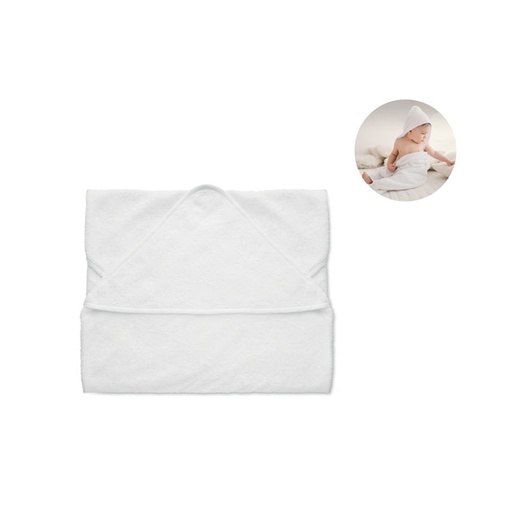 [MO2253] HUGME - Cotone con Cappuccio Bambino Asciugamano