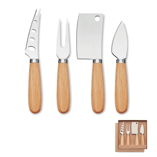 [MO2547] CAMEMBERT - Set di 4 Cheese Knives