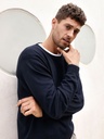 Pullover in cotone a maglia leggera con girocollo