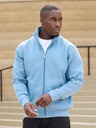 Felpa con zip in misto cotone e poliestere