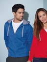 Felpa con cappuccio e zip in cotone e poliestere