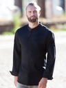 Giacca da cuoco moderna con colletto alto e bottoni a pressione