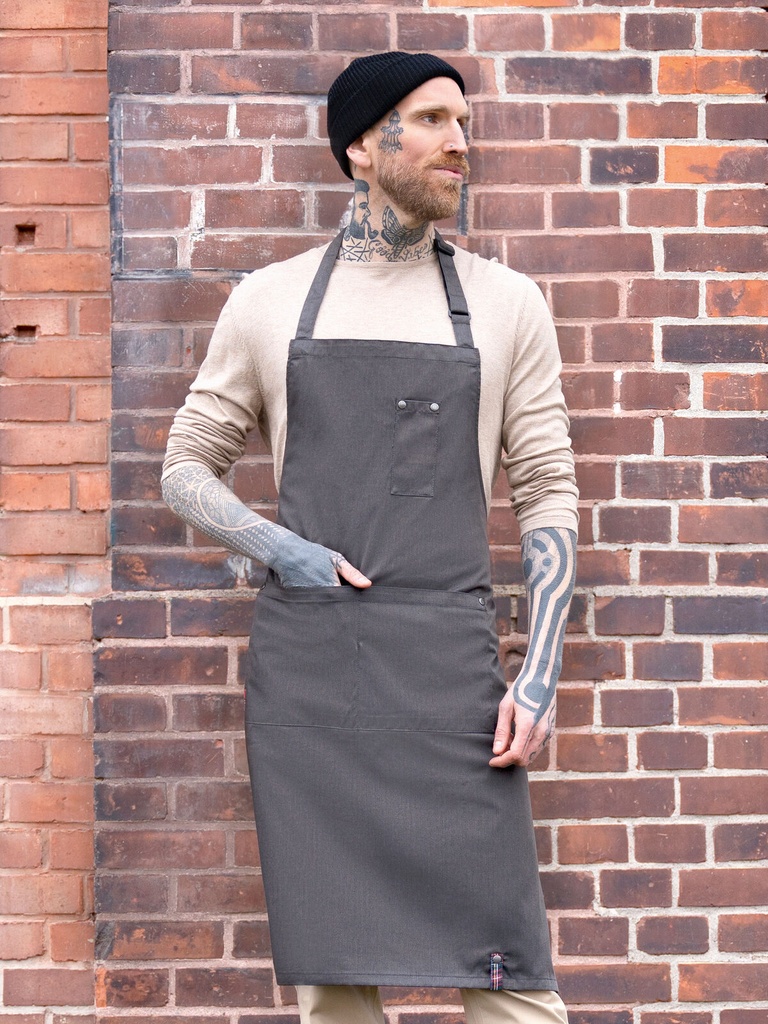 Grembiule con pettorina stile denim ROCK CHEF®-Stage2