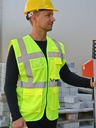 Gilet in rete ad alta visibilità con tasche e cerniera