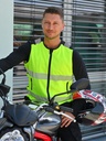 Gilet da moto traspirante con tasche e certificazione di sicurezza
