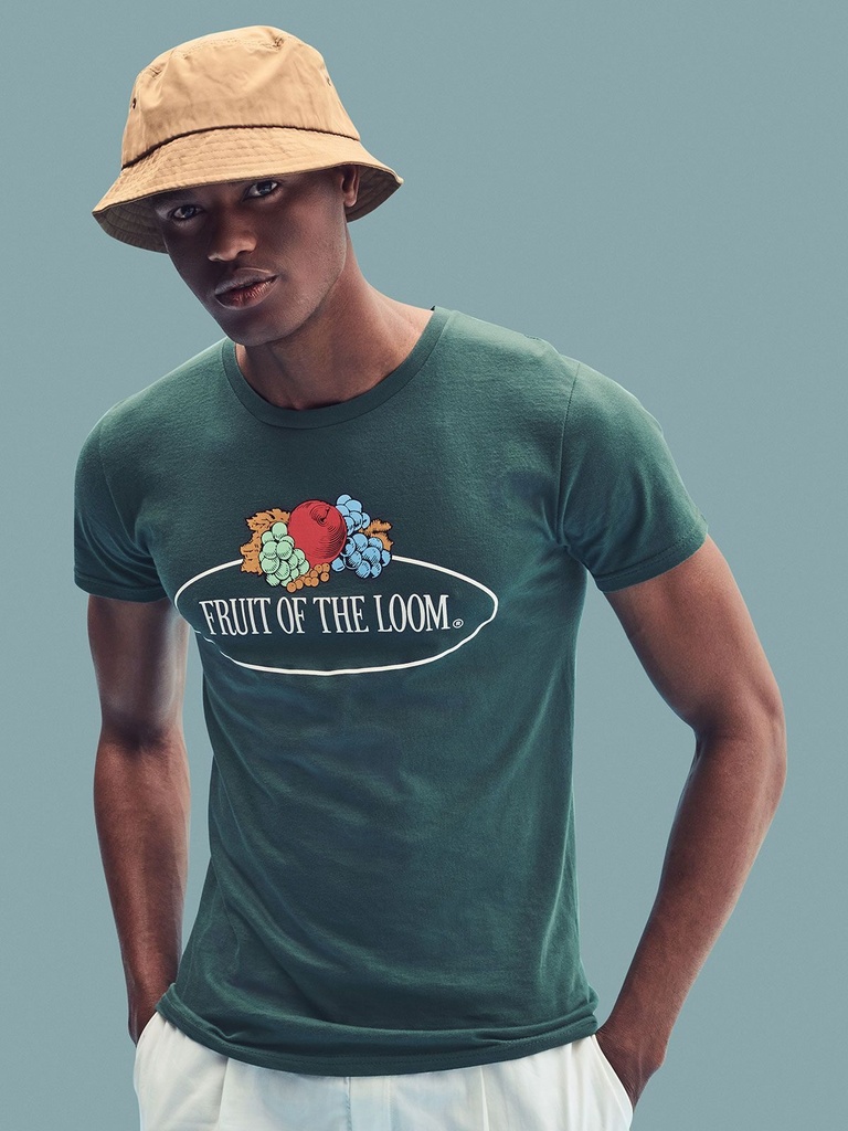 T-shirt in cotone con logo sul petto