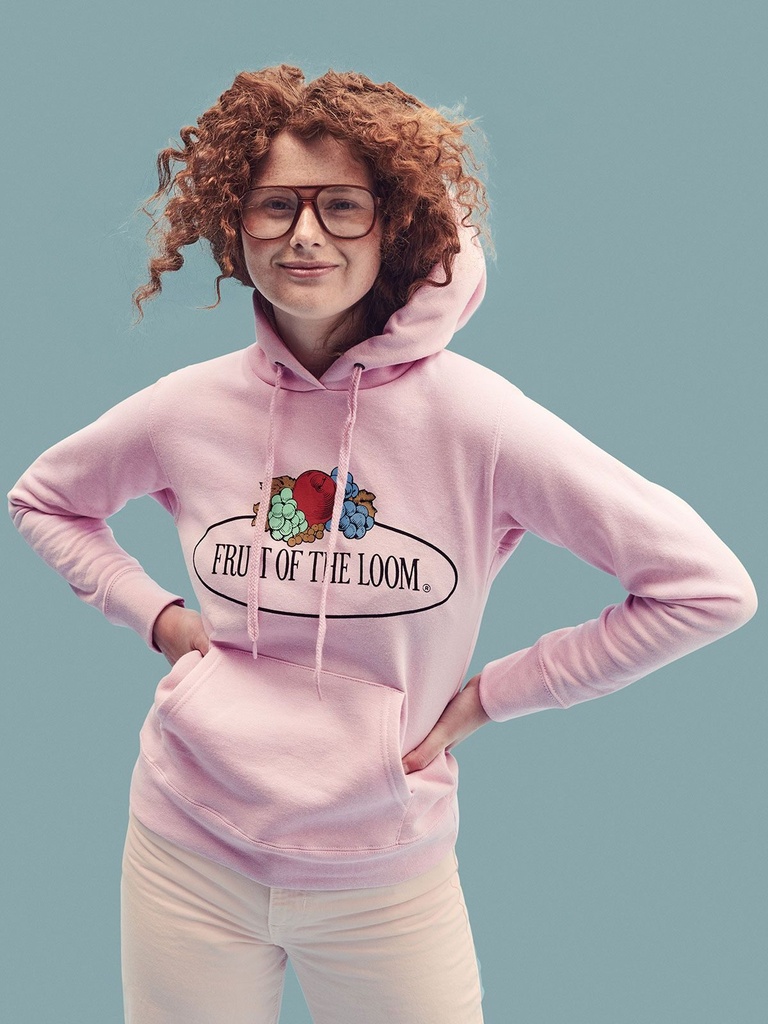 Felpa con cappuccio e logo grande