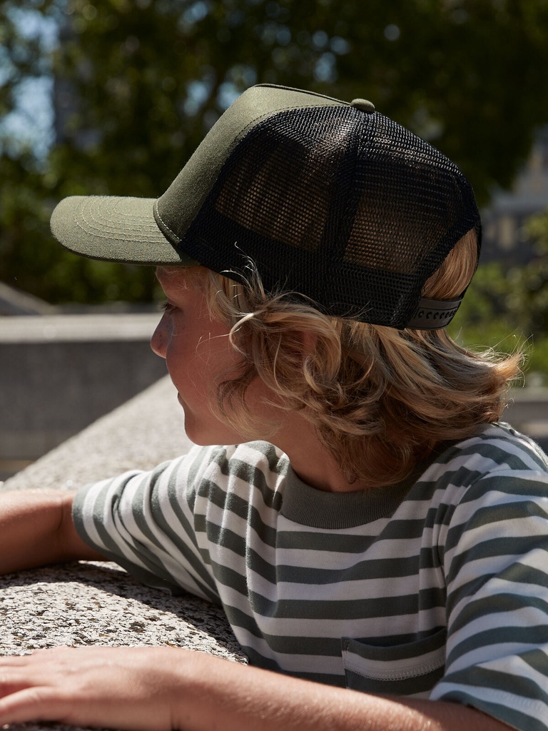 Cappellino trucker in cotone e rete