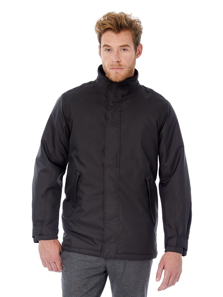 Parka in poliestere Oxford con cappuccio e tasche nascoste