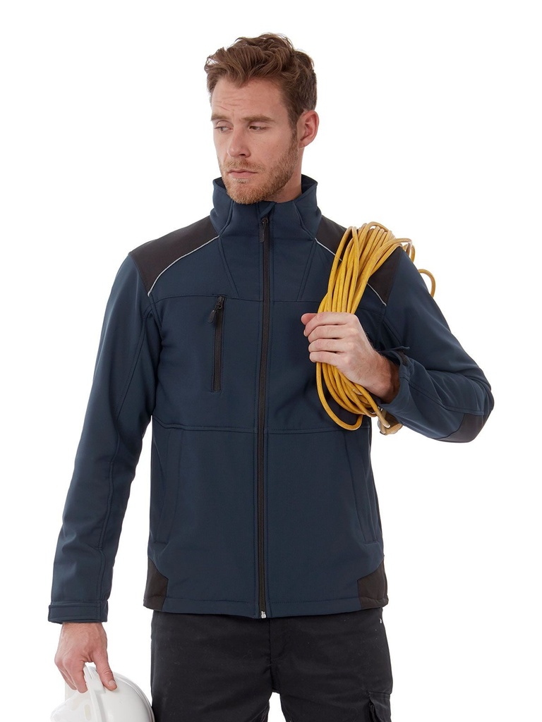 Giacca softshell tecnica in tessuto rip-stop e microfleece