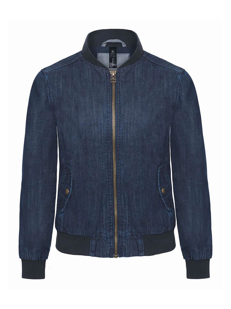 Bomber in denim e cotone