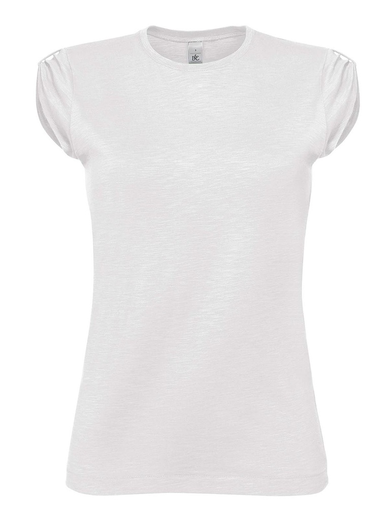 T-shirt in cotone pettinato effetto slub e look vintage