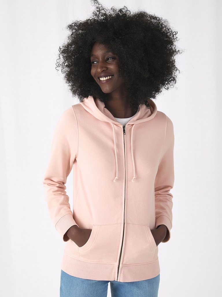Felpa con cappuccio e zip da donna