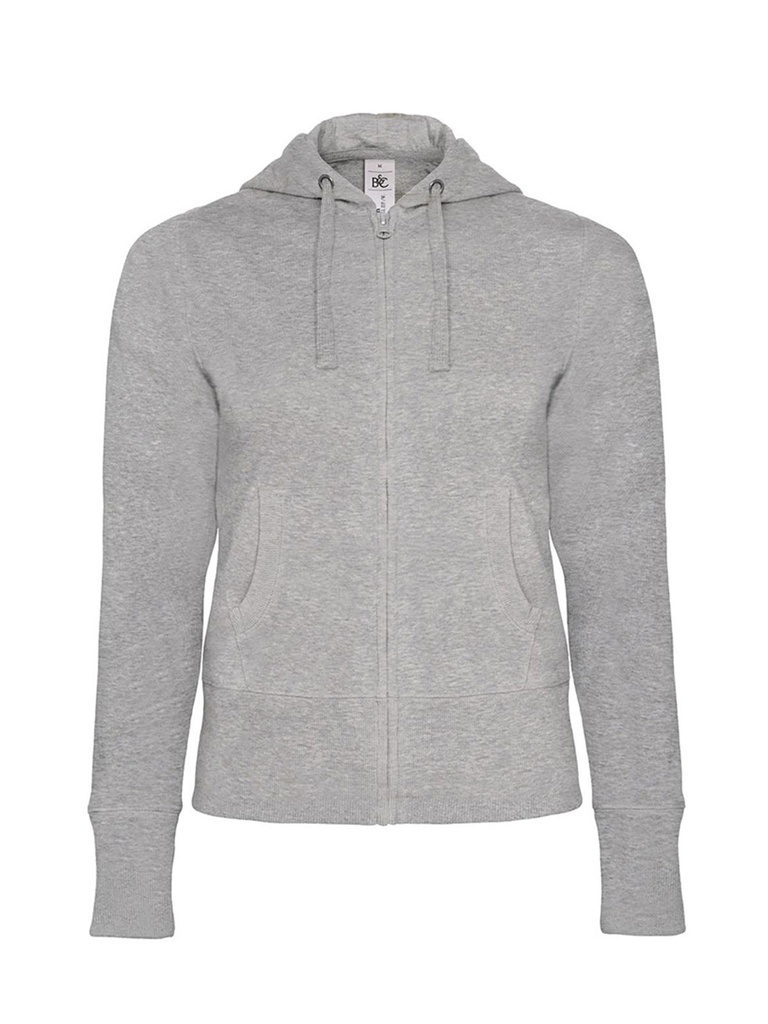 Felpa con cappuccio e zip per donna
